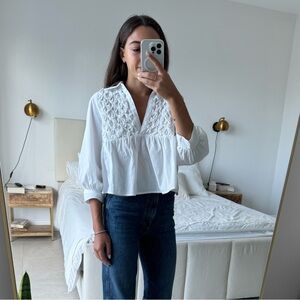 Maeve white blouse